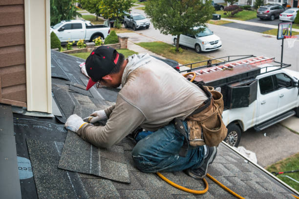 Professional Roofing technician working in El Paso, IL